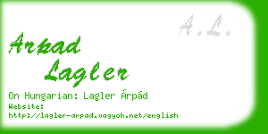 arpad lagler business card